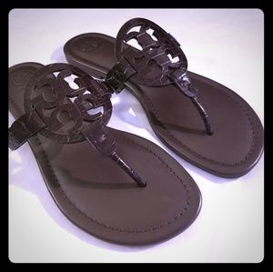 Tory Burch Miller Embossed Leather Sandals - NWOB